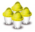 Eggciters™ сет на силиконски калапи за готвење јајца без школка